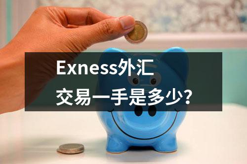 Exness外汇交易一手是多少？