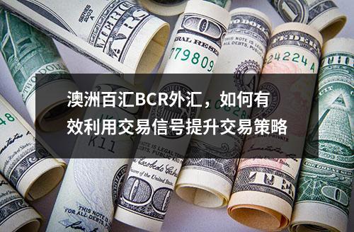 澳洲百汇BCR外汇，如何有效利用交易信号提升交易策略