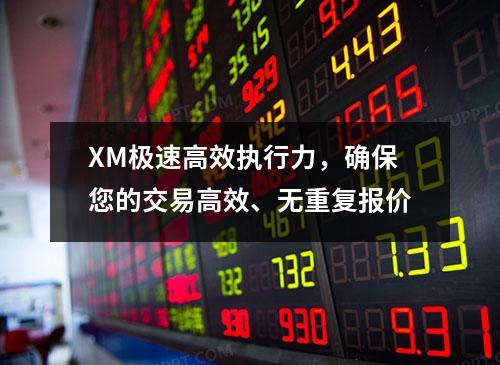 XM极速高效执行力，确保您的交易高效、无重复报价
